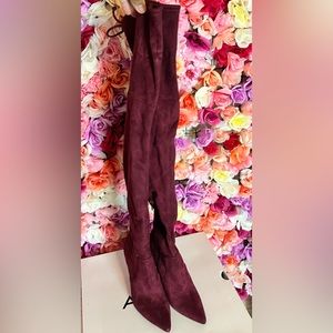 Beautiful Burgundy Aldo Over The Knee Boots